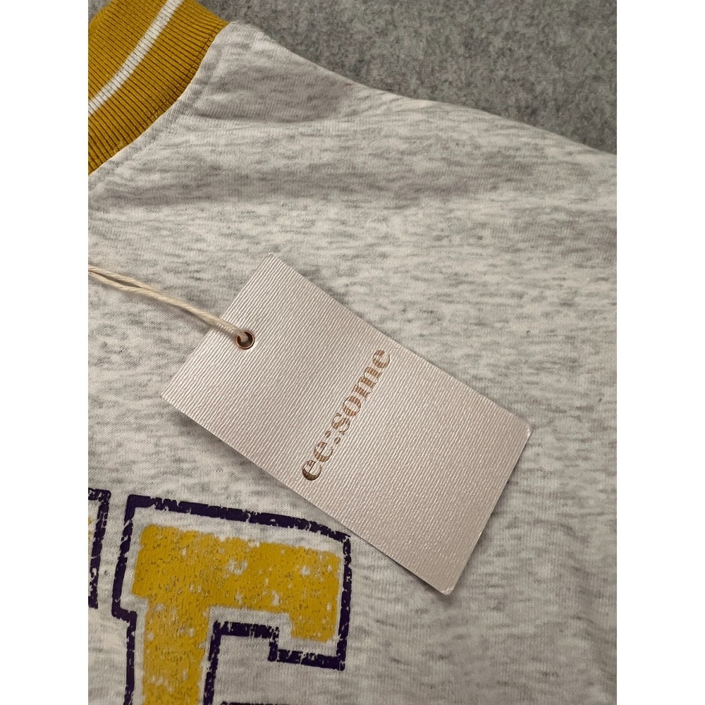 ee:some Sweater Women's Medium Gray Game Day Varsity Sweatshirt Pullover NWT - Picture 9 of 16